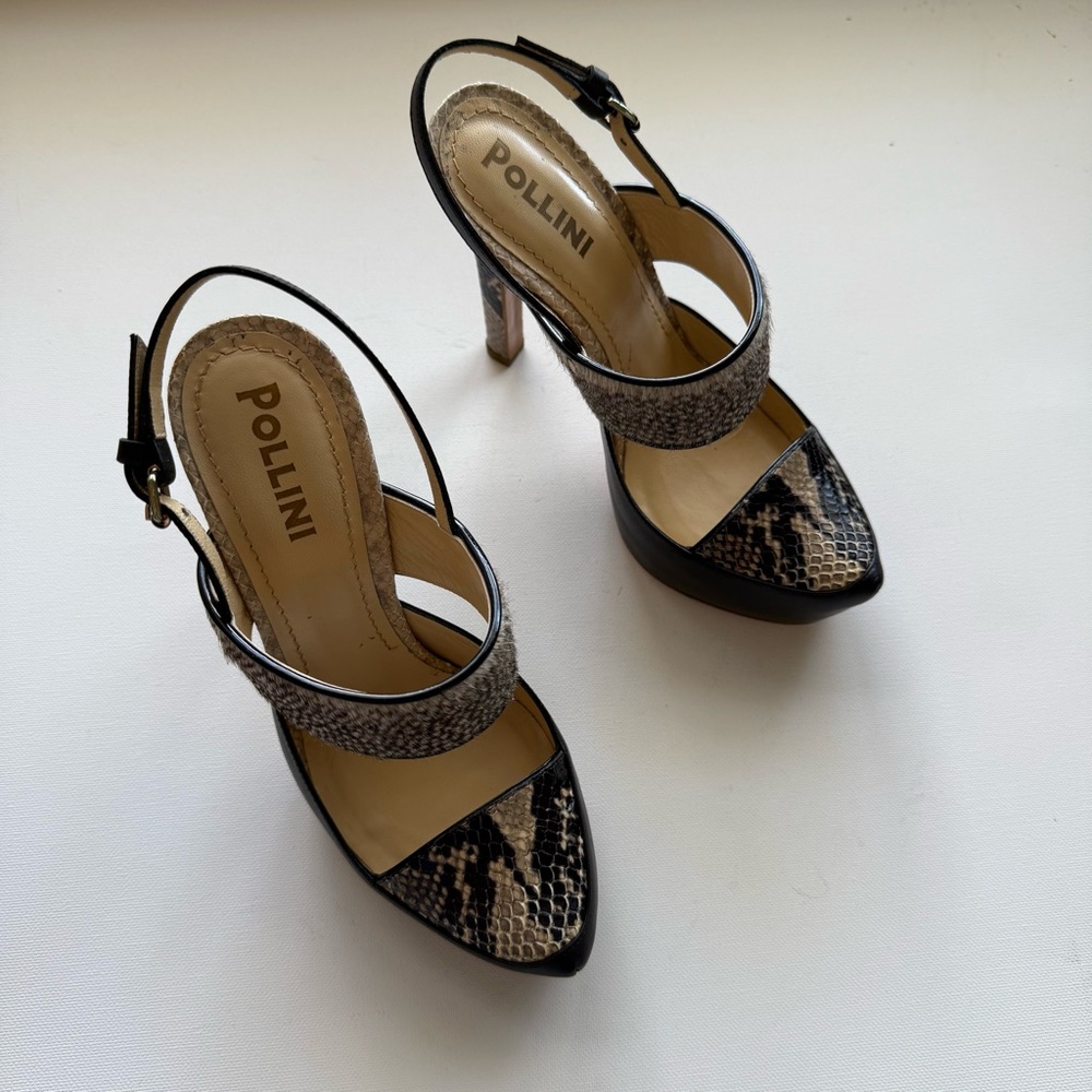 Pollini Snake Pattern Heels NWT - image 5